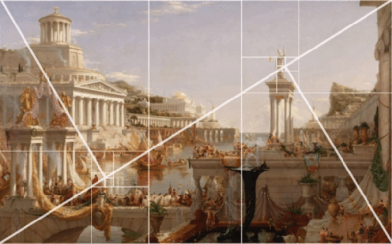 Thomas Cole painting sectional breakdown