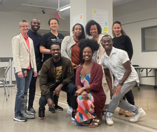 Standing left to right: Harmony Bench, Ishmael Konney, Vita Berezina-Blackburn, Crystal Michelle Perkins, Kate Elswit Front row: André M. Zachery, Heather Himes, Bernard Brown