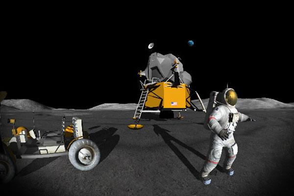 Astronaut on the moon