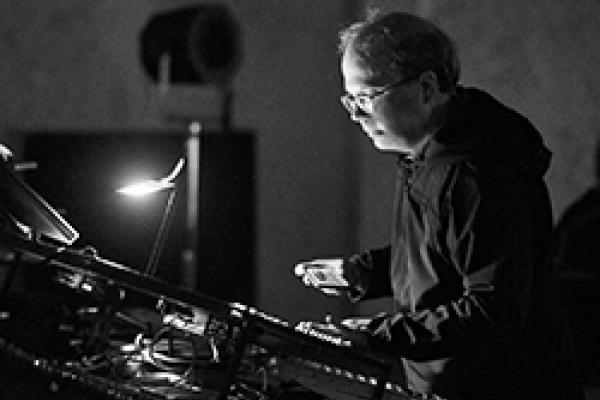 Prof. Marc Ainger at the Fourier Festival in Vienna picture of Marc Ainger preparing for concert