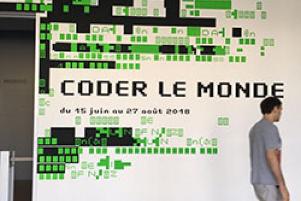 Coder Le Monde entrance Synchronous Objects included in Paris exhibition at the Pompidou