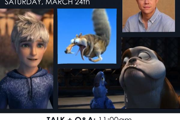 Dreamworks Animator, JP Sans visits ACCAD / Ohio State image of JP Sans and animation stills from movies he's worked on